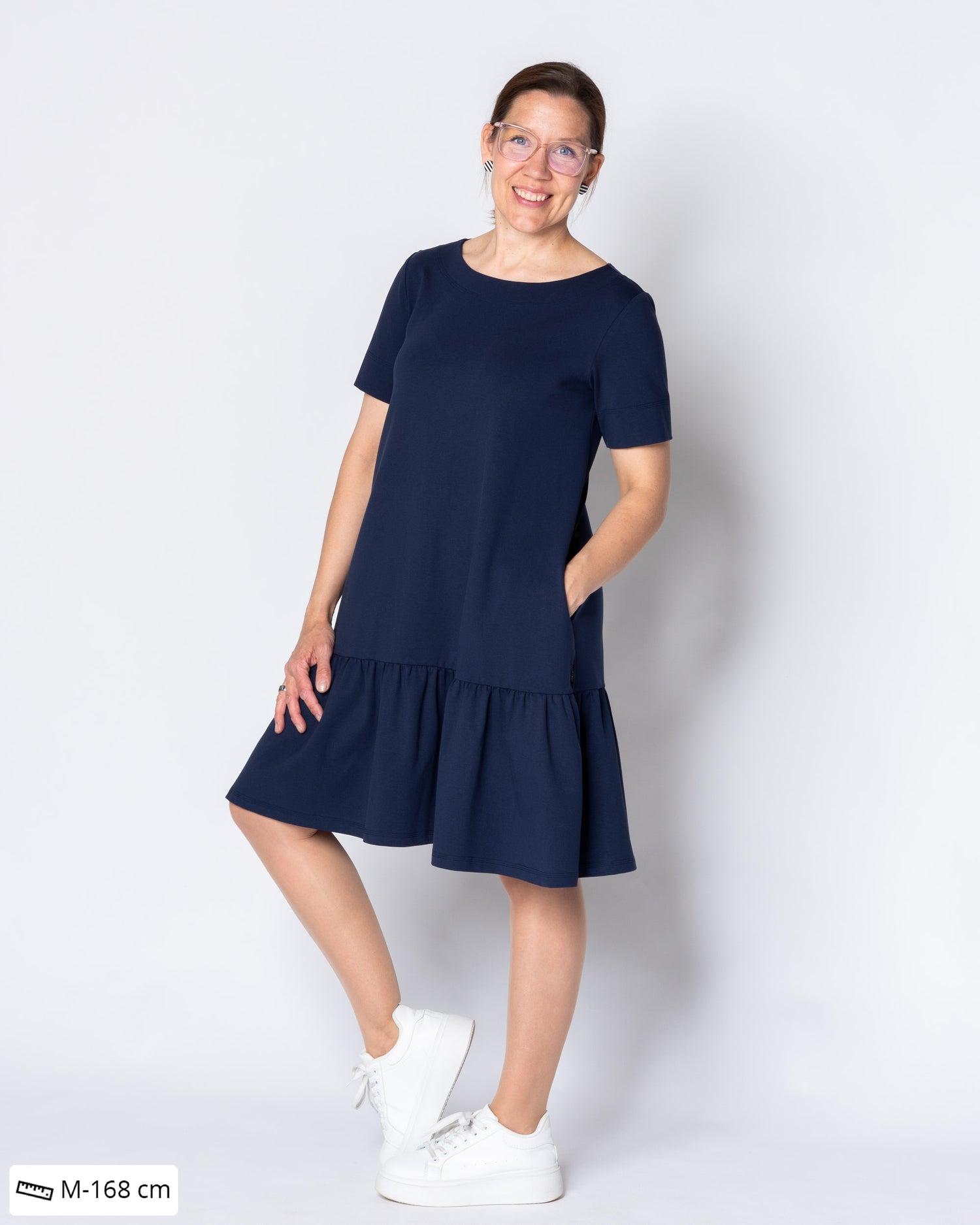 WHOOPS! FRILLA dress - short, blue - 3XL