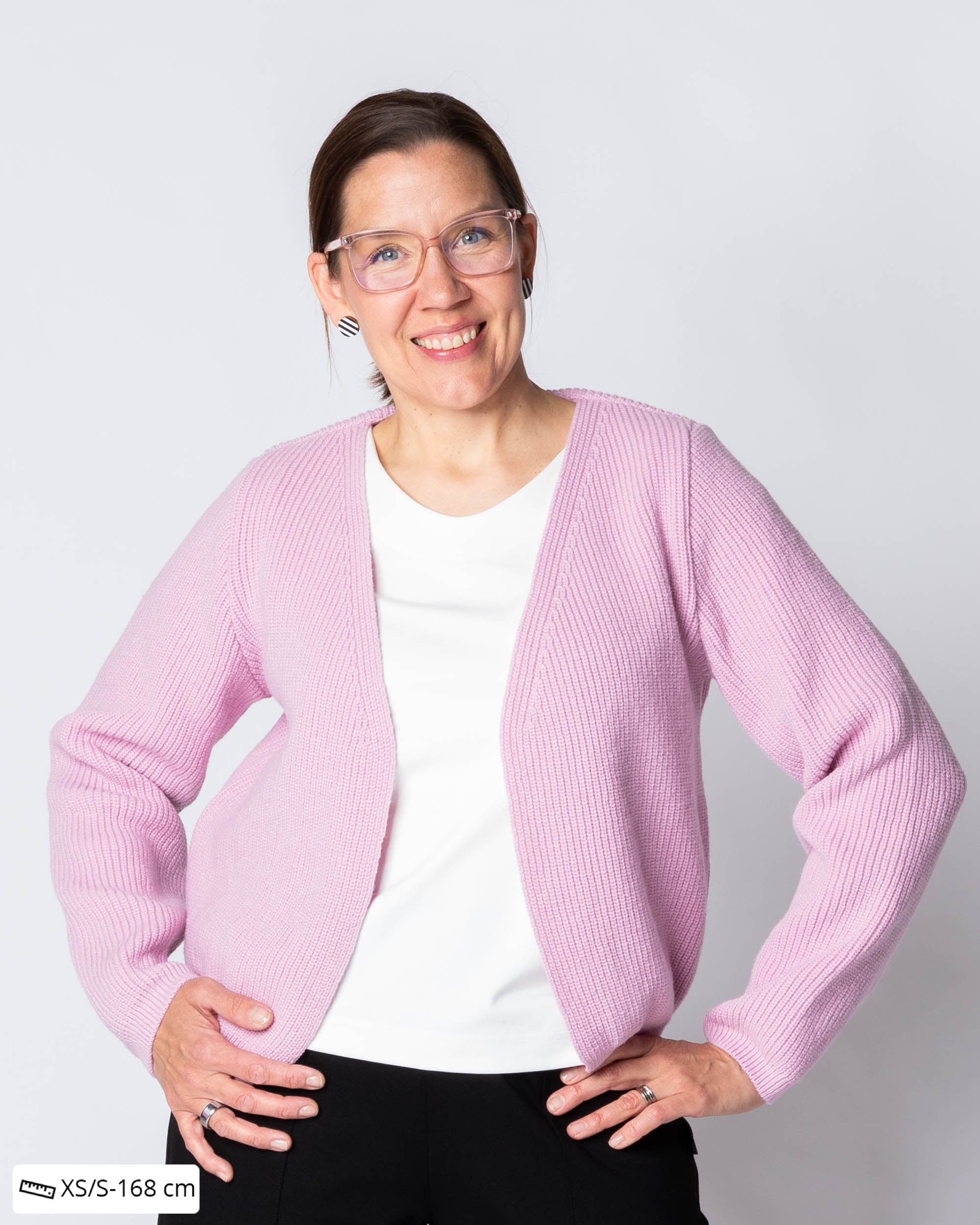 NEULE cardigan - merino, cotton candy