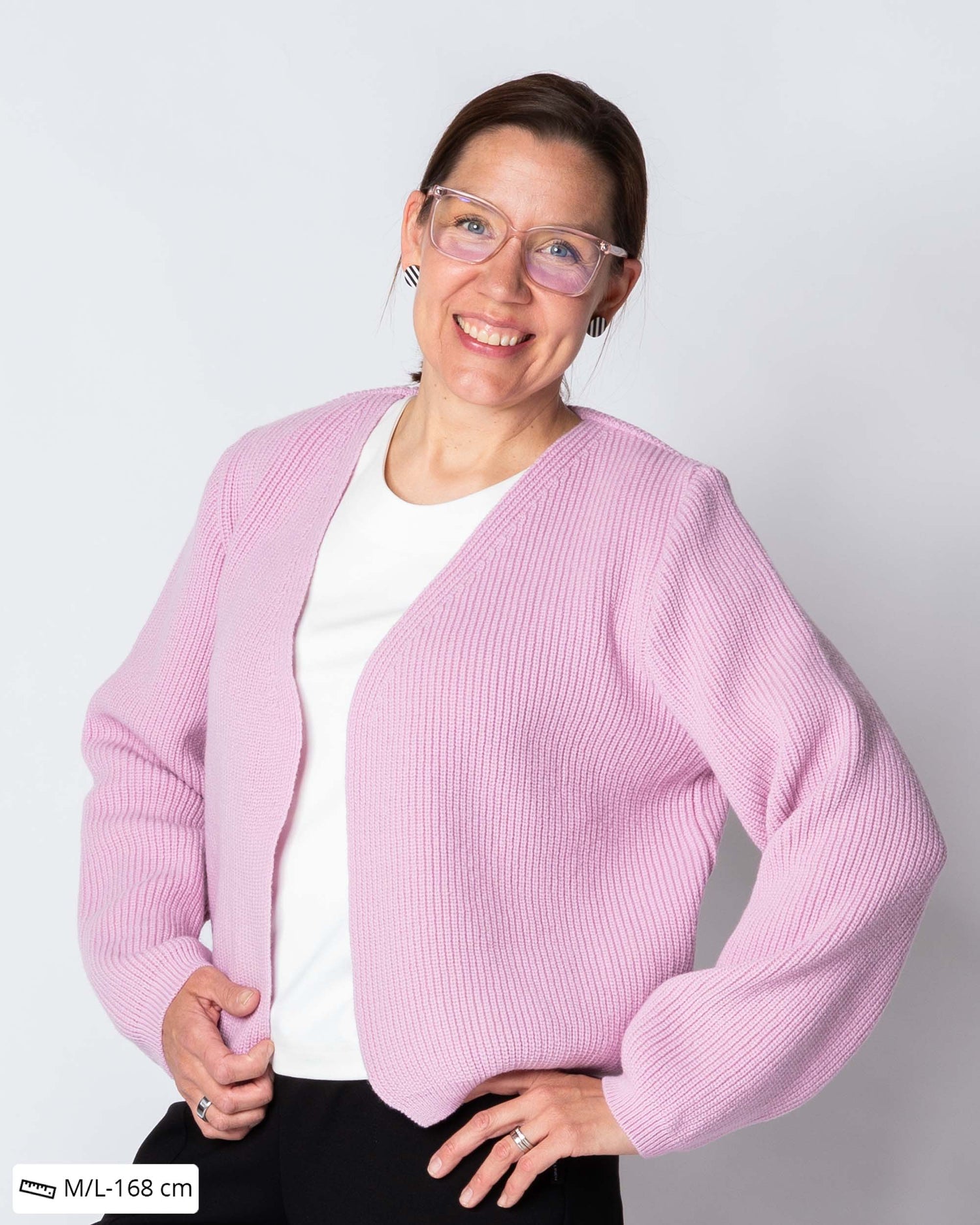 NEULE cardigan - merino, cotton candy