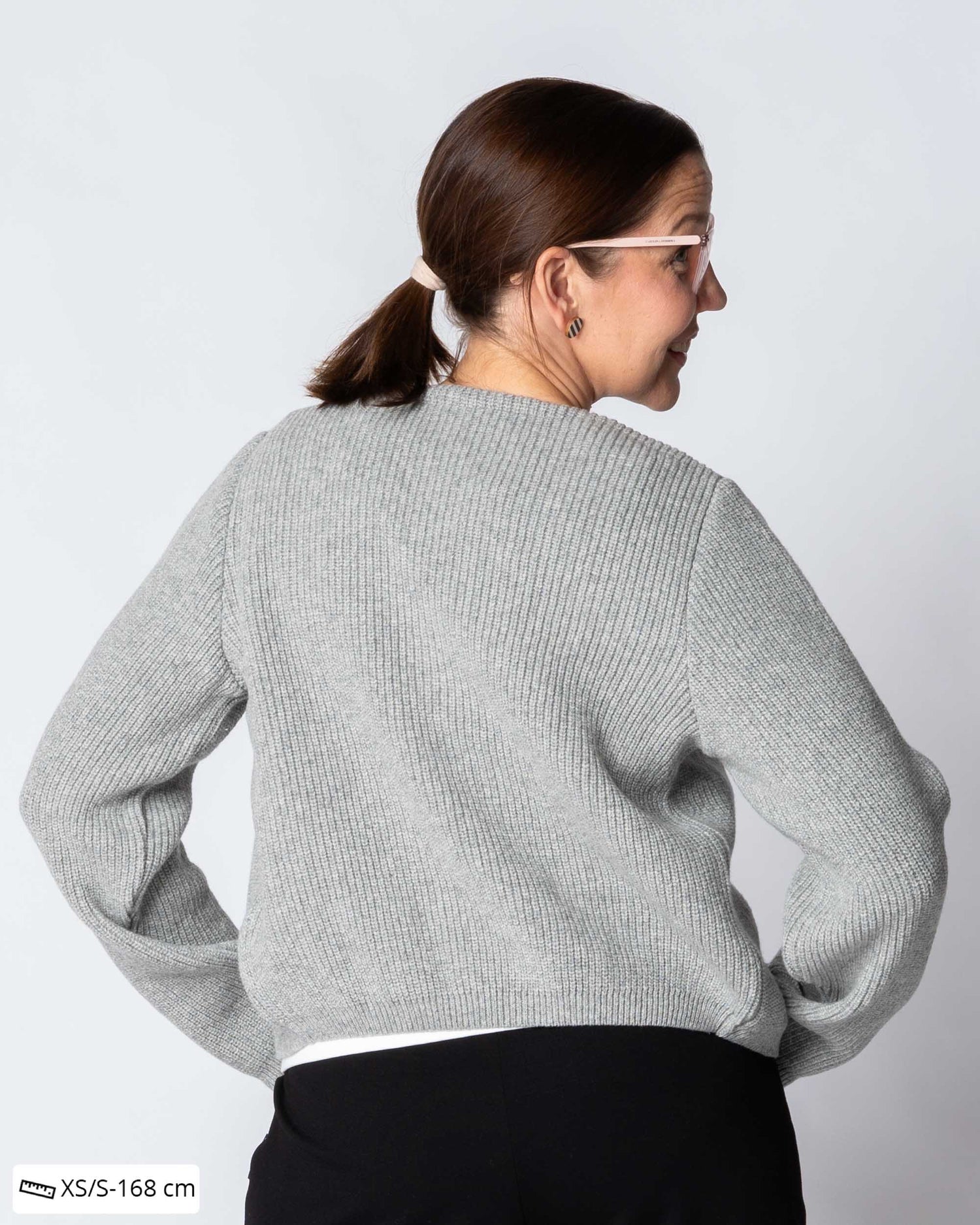NEULE cardigan - merino, light grey