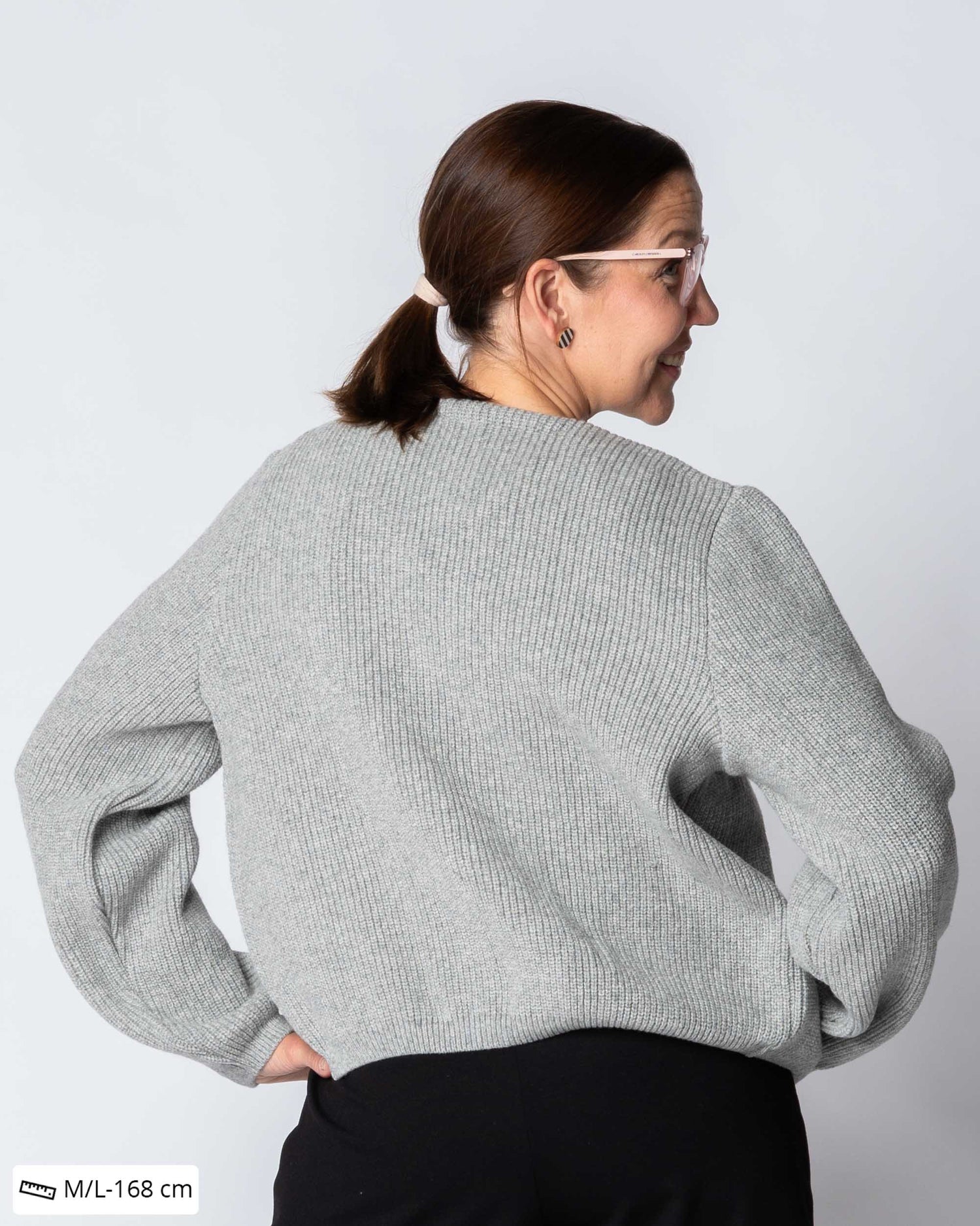 NEULE cardigan - merino, light grey