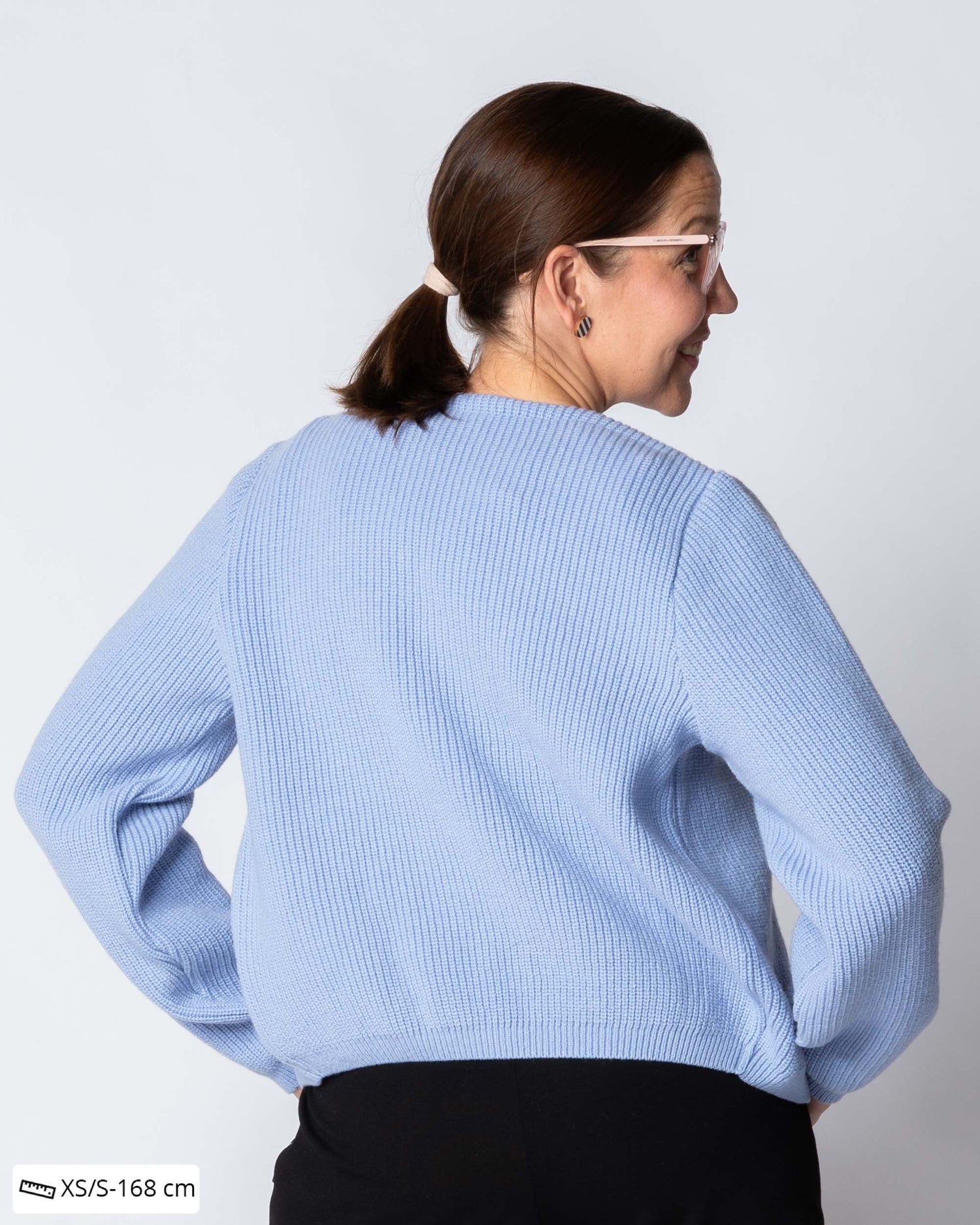 NEULE cardigan - merino, light blue