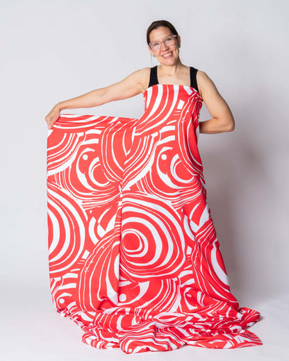 Cotton satin, Ellipsi - red