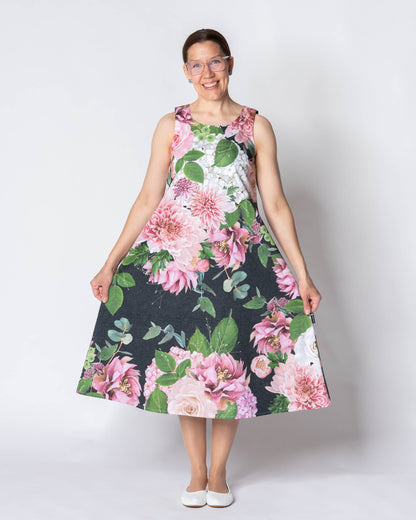 TYYLI dress, Kukkakimppu - black