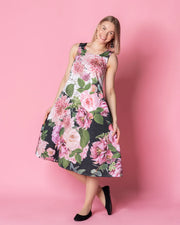 TYYLI dress, Kukkakimppu - black