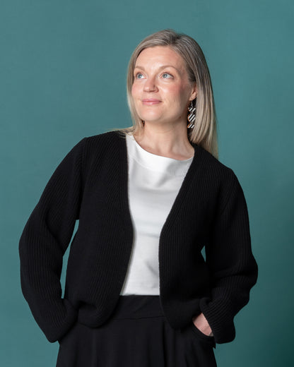 NEULE cardigan - merino, black