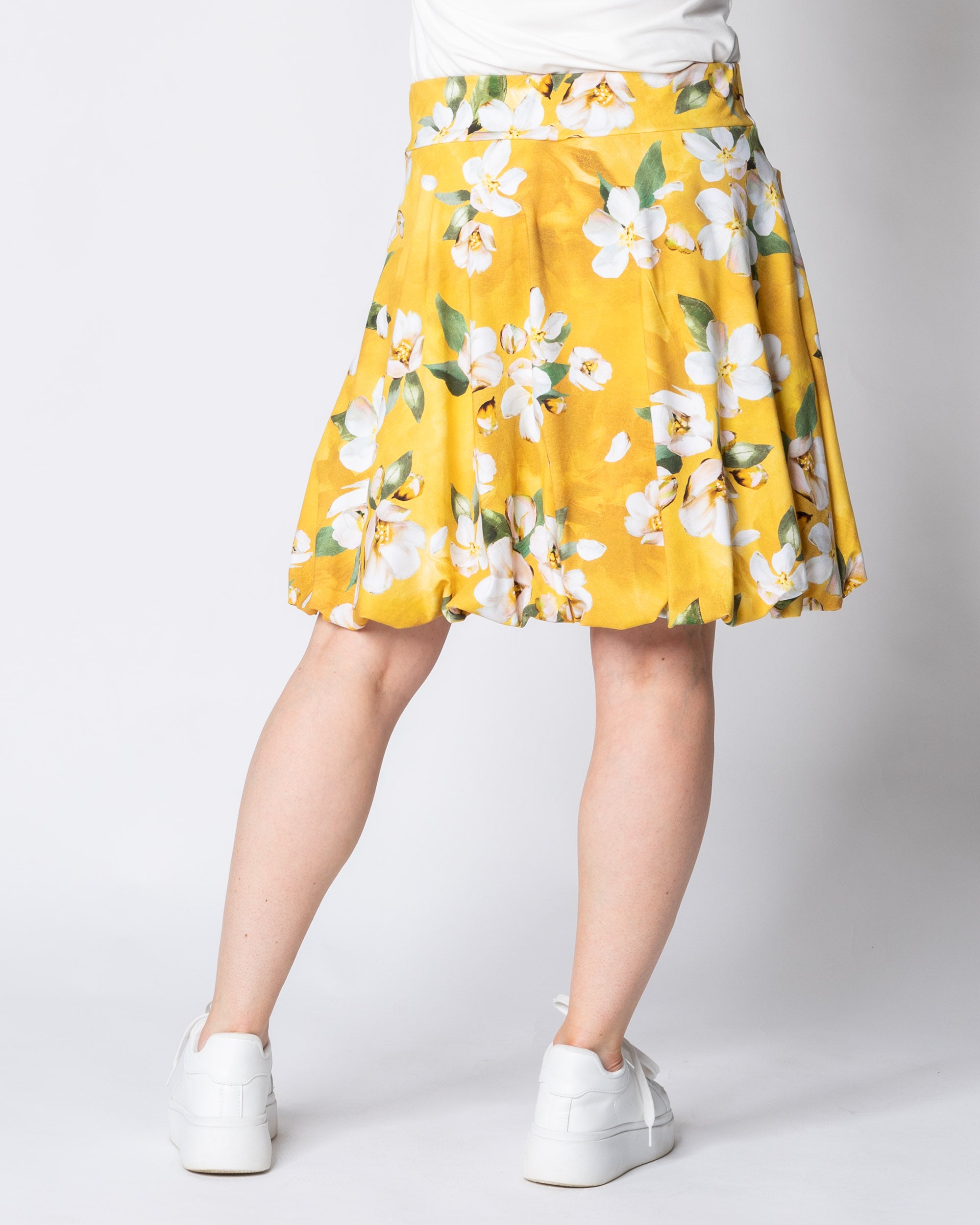 PUFFI skirt, Omenankukkia - yellow