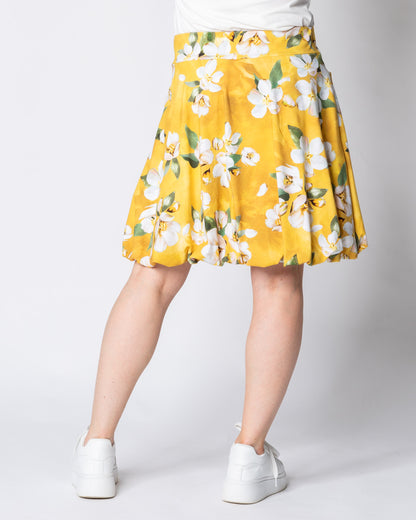 PUFFI skirt, Omenankukkia - yellow