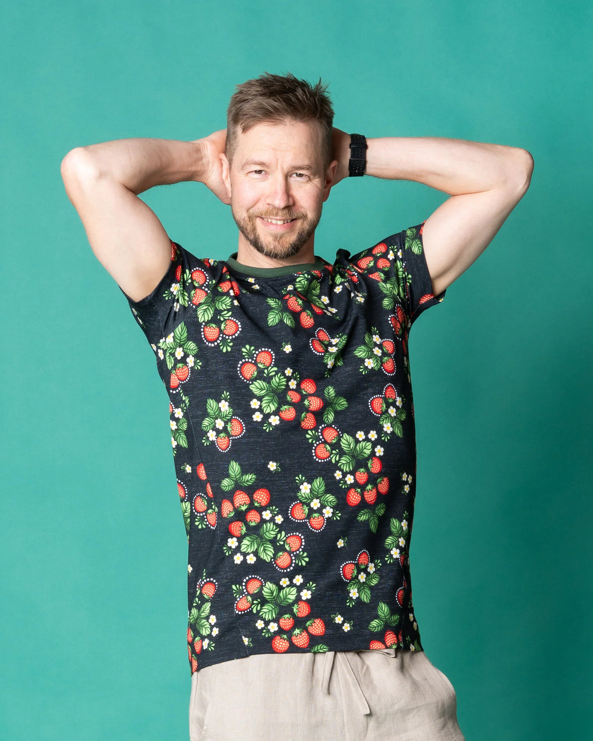 WHOOPS! Men's T-shirt, Mansikka - black - L
