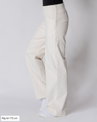 CORDUROY pants - LONG LENGTH, vanilla