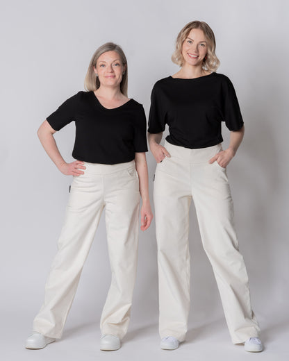 CORDUROY pants - LONG LENGTH, vanilla