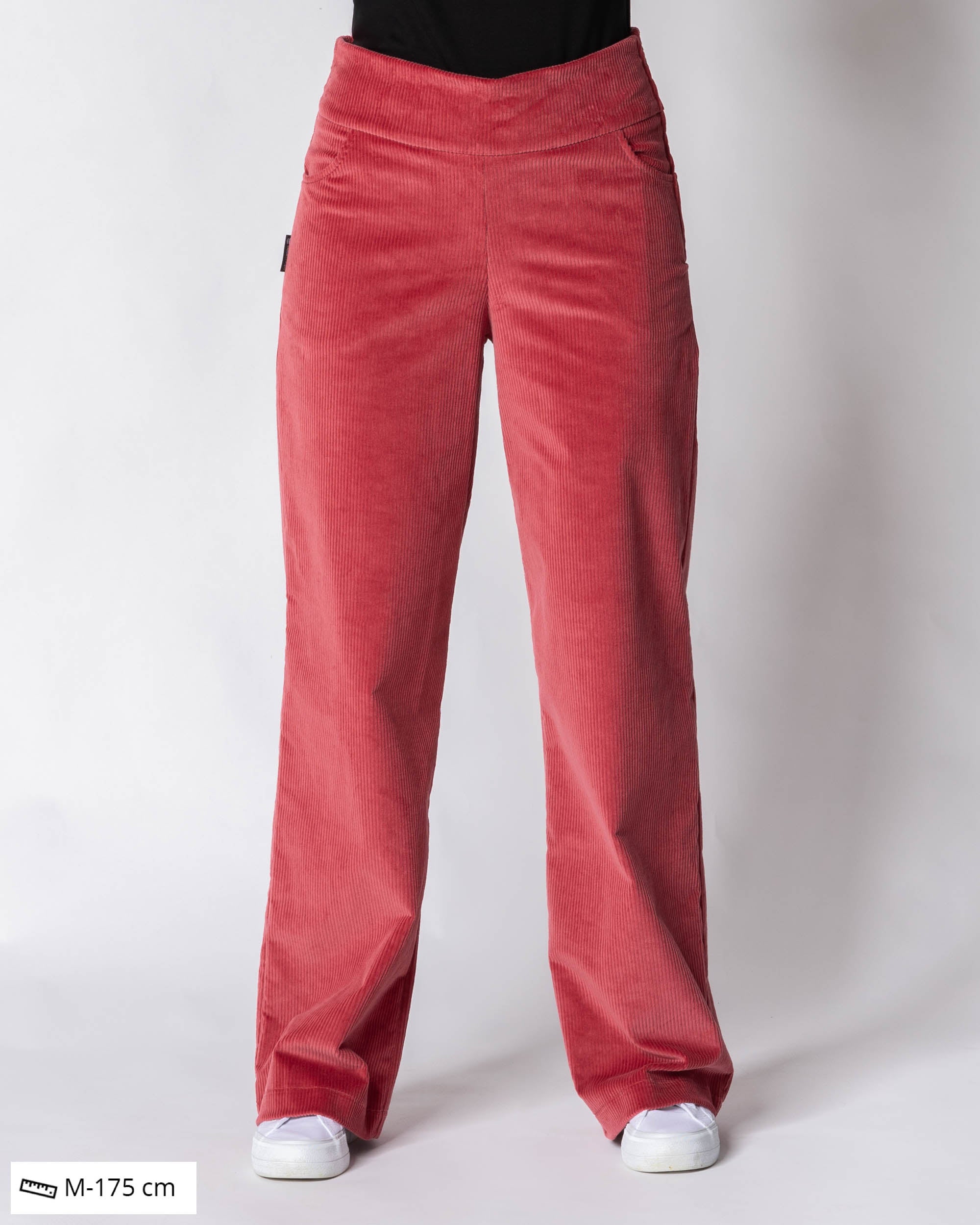 CORDUROY pants - LONG LENGTH, deep coral