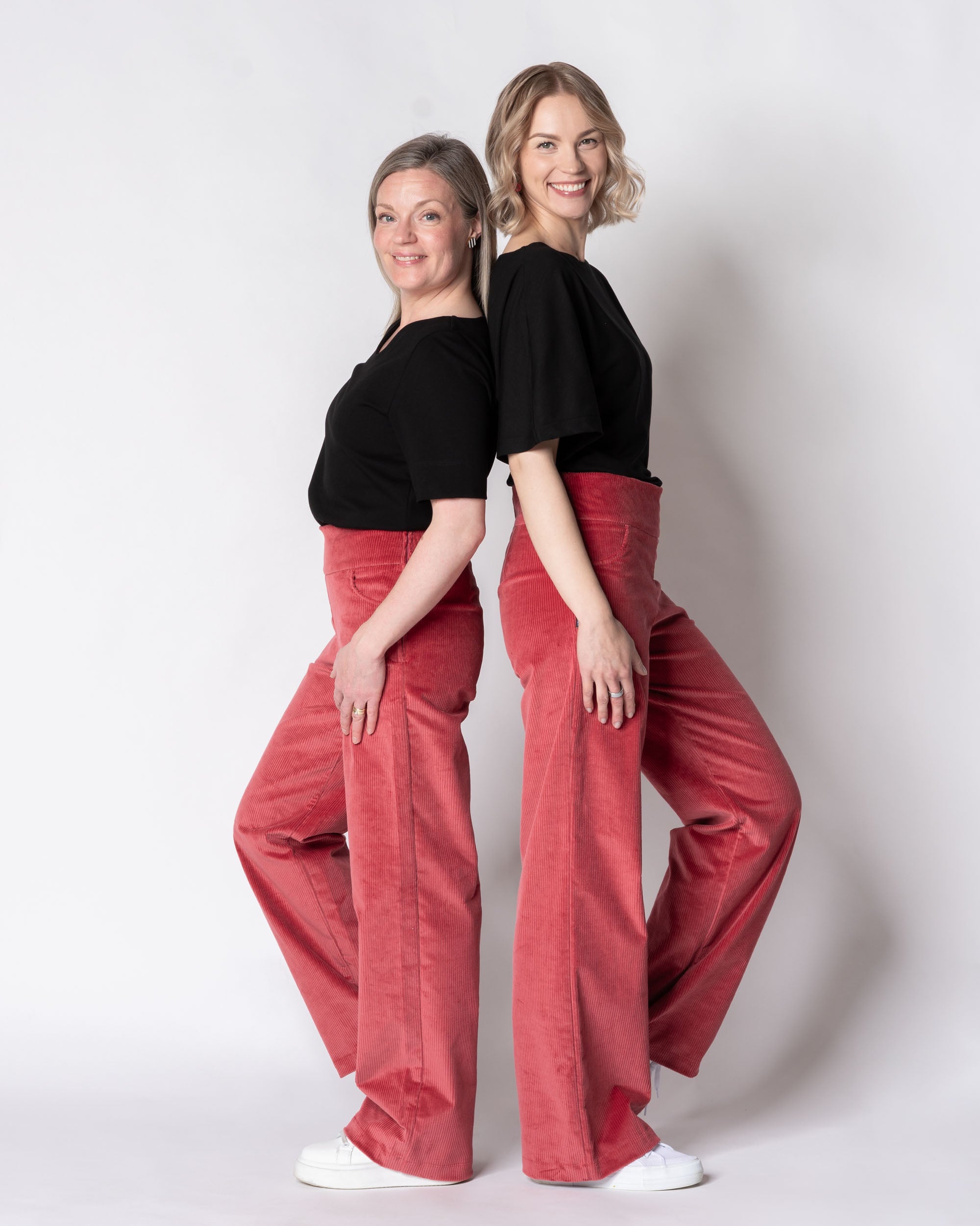 CORDUROY pants - NORMAL LENGTH, deep coral