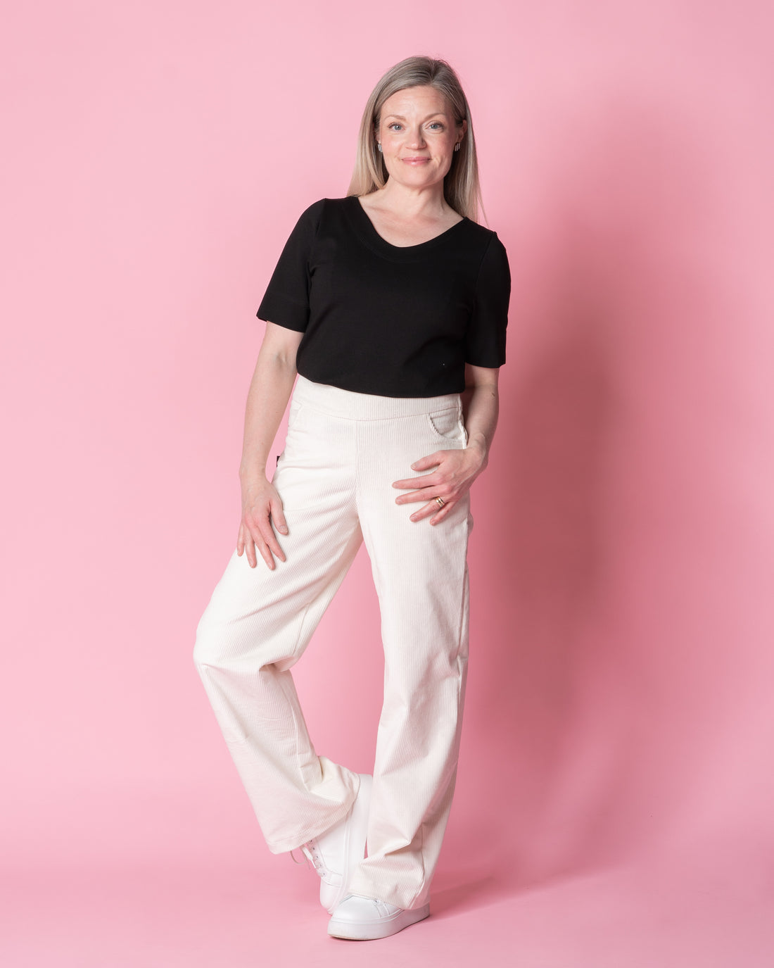 CORDUROY pants - NORMAL LENGTH, vanilla