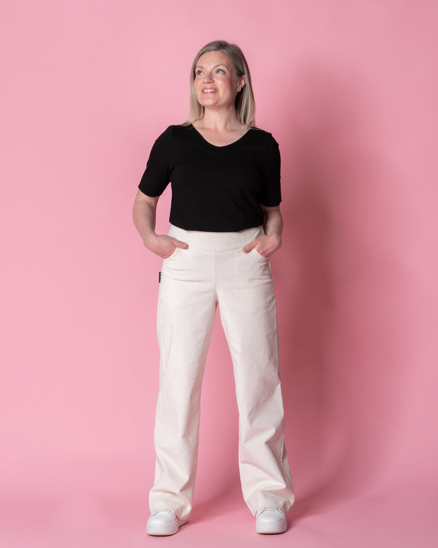 CORDUROY pants - NORMAL LENGTH, vanilla