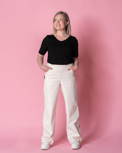 CORDUROY pants - NORMAL LENGTH, vanilla