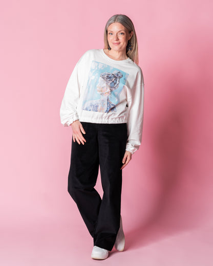CORDUROY pants - NORMAL LENGTH, black