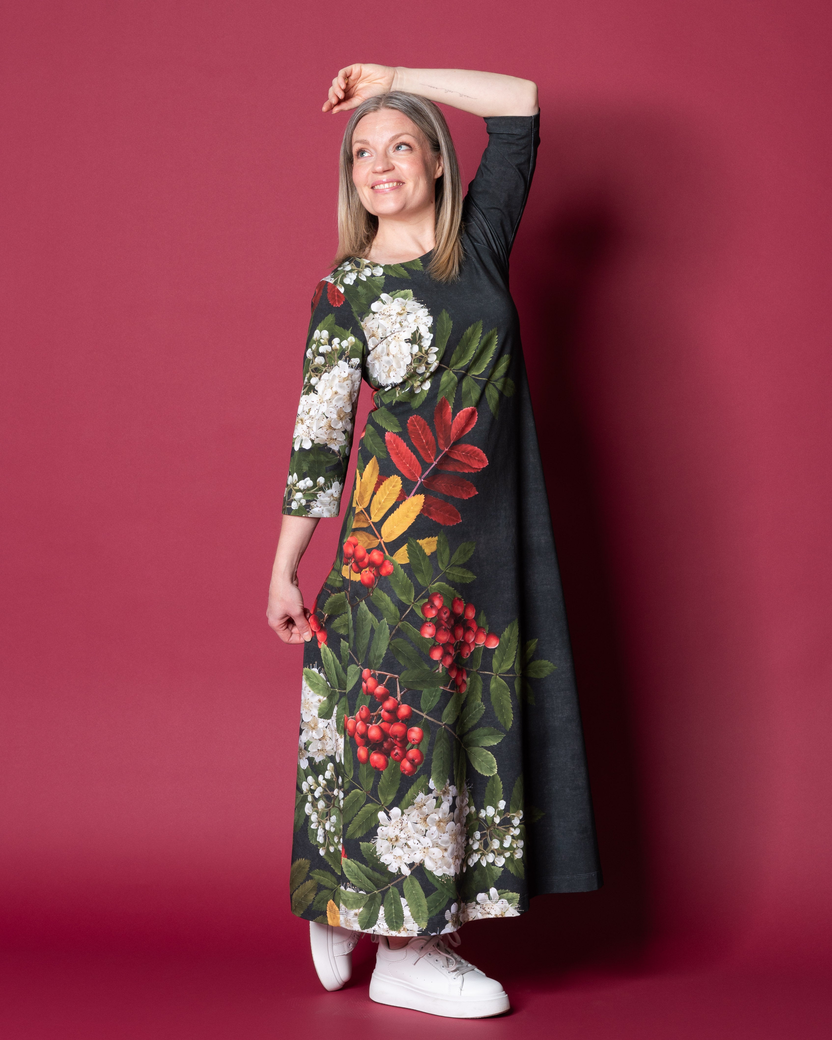 UNELMA dress, Giant pihlaja - grey