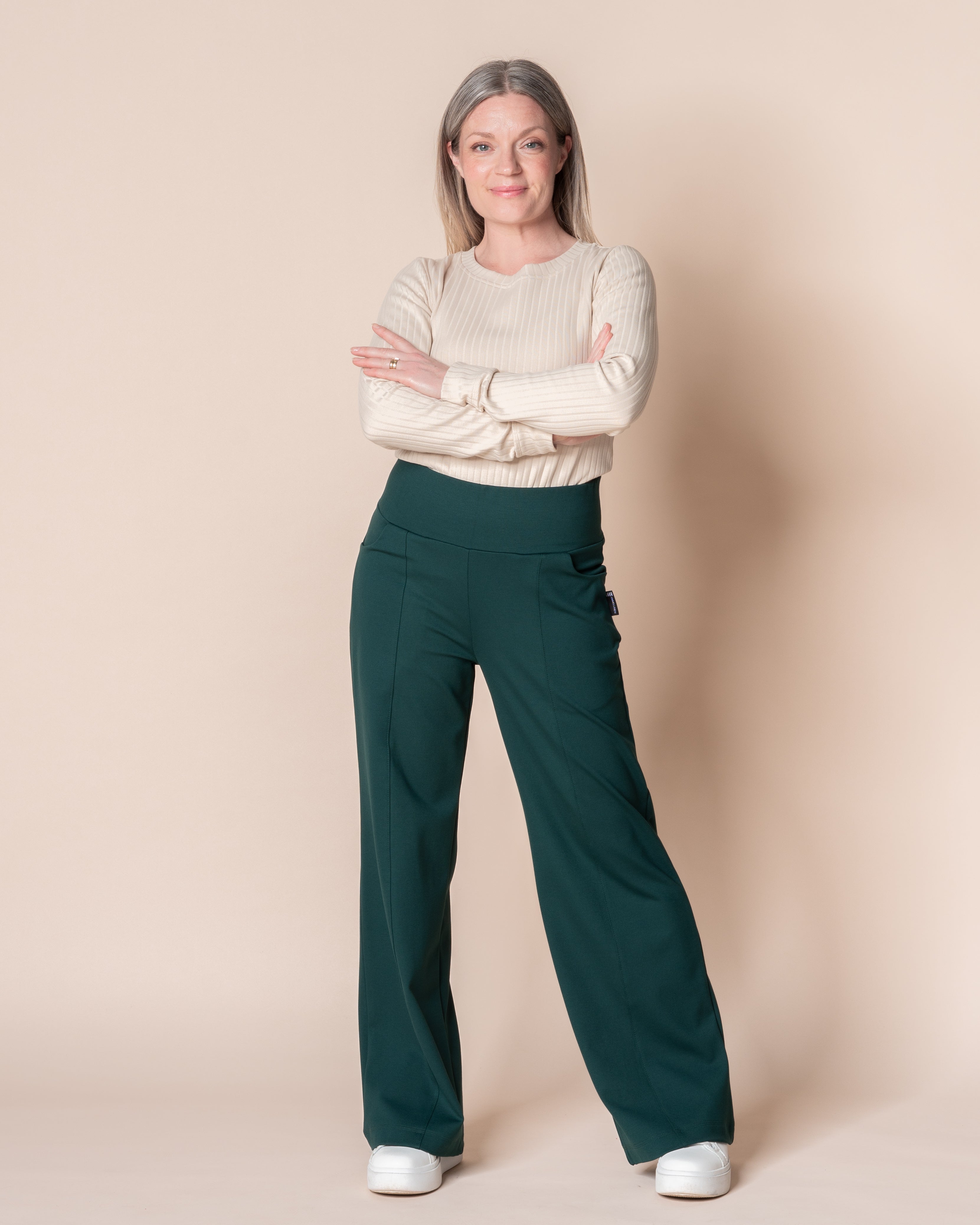 KANTTI pants - NORMAL LENGTH, emerald green