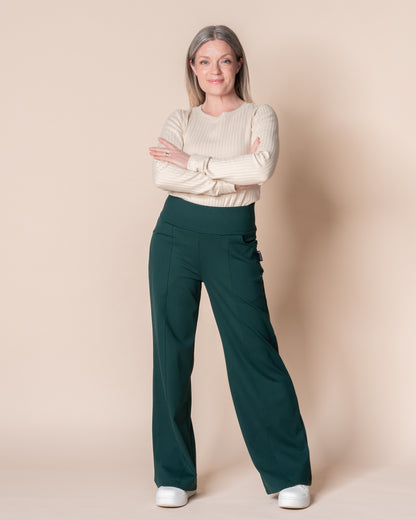 KANTTI pants - NORMAL LENGTH, emerald green