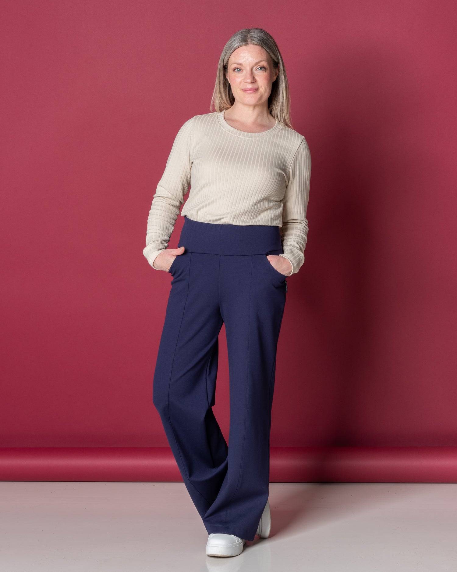KANTTI pants - NORMAL LENGTH, blueberry