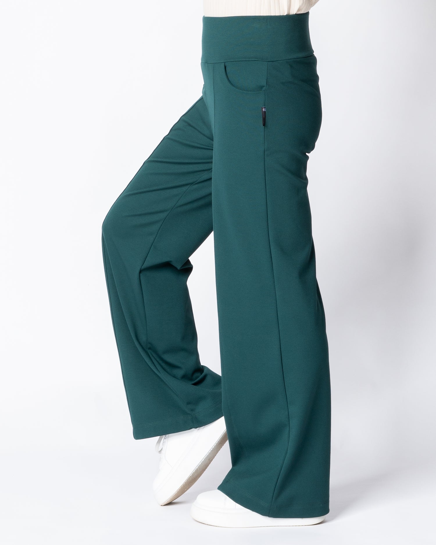 KANTTI pants - LONG LENGTH, emerald green