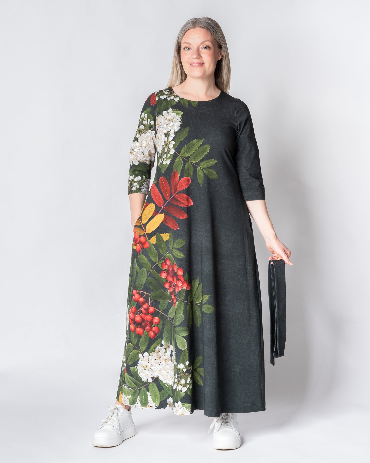 UNELMA dress, Giant pihlaja - grey