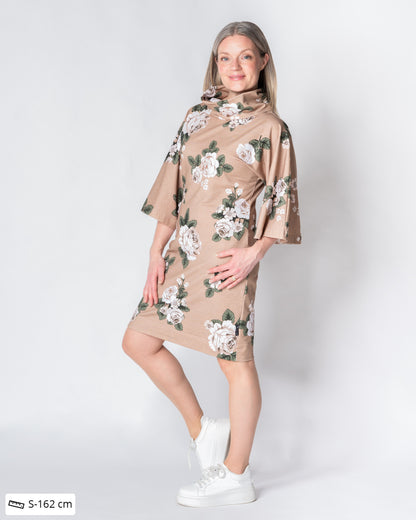 HULMU tunic, Babushka Roses - sand