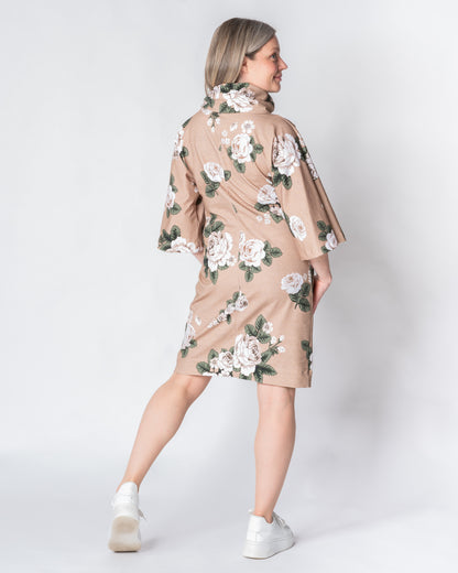 HULMU tunic, Babushka Roses - sand