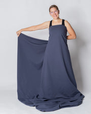 French terry brushed - wide, denim blue