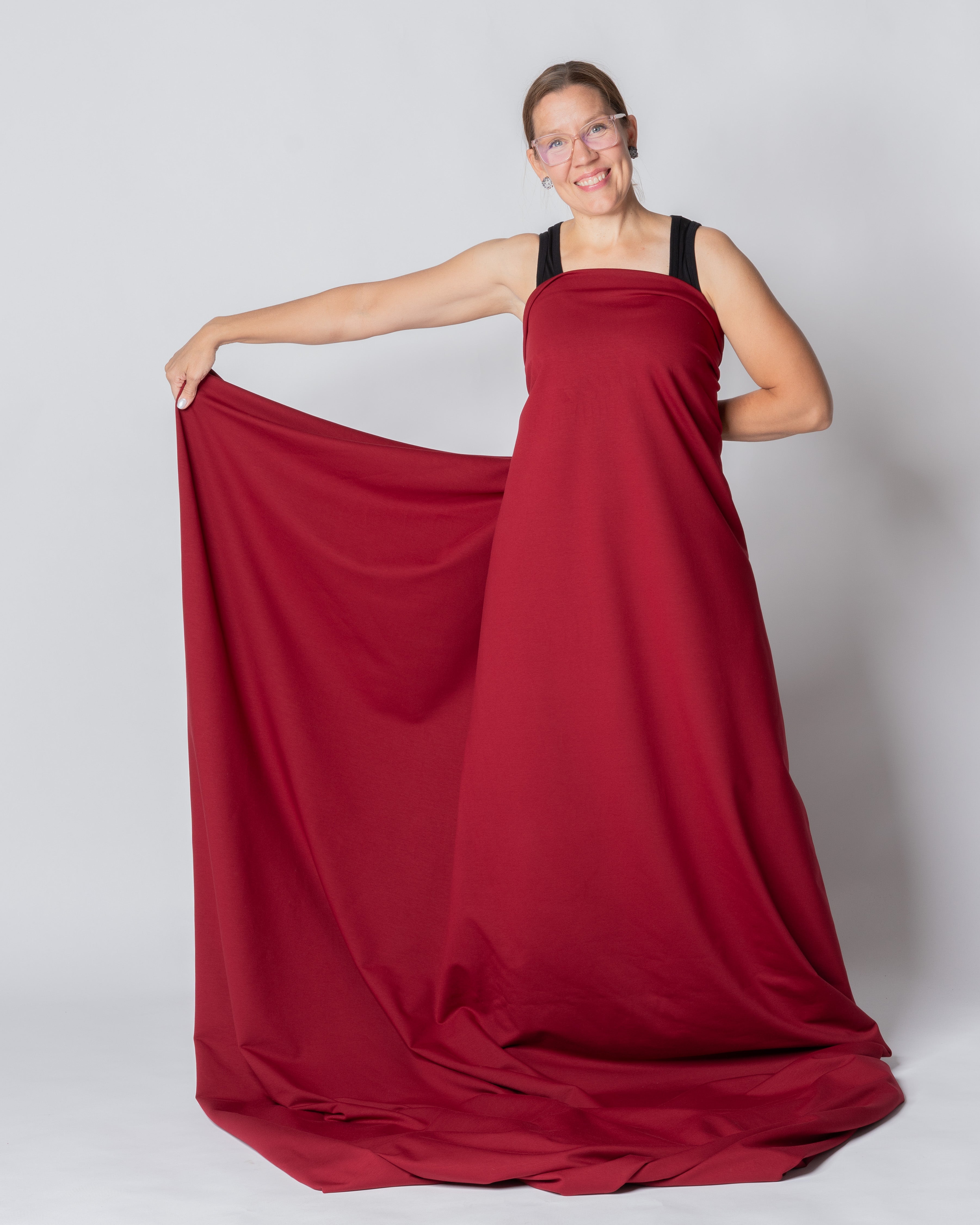 French terry brushed - wide, burgundy
