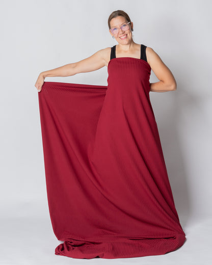  Rib knit, burgundy