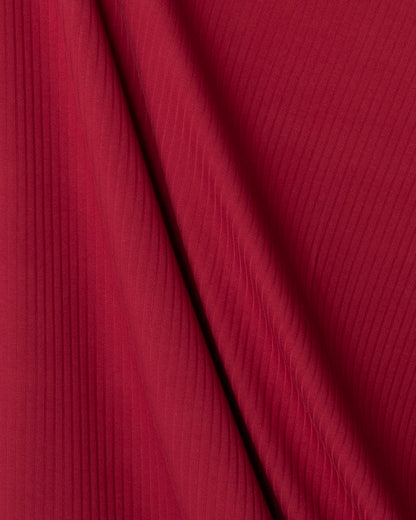  Rib knit, burgundy