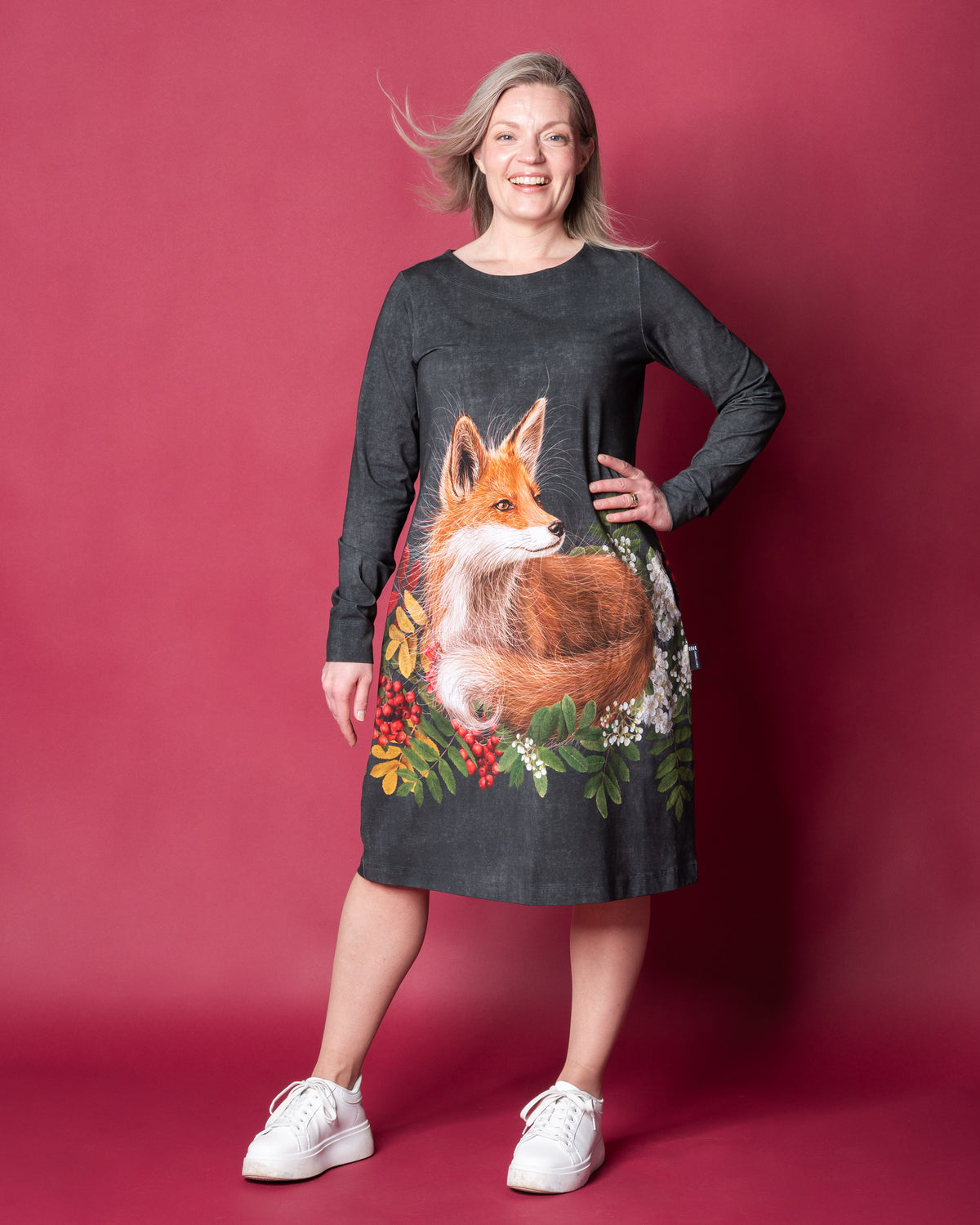 WHOOPS! IISI dress, Pihlaja & kettu - grey - M