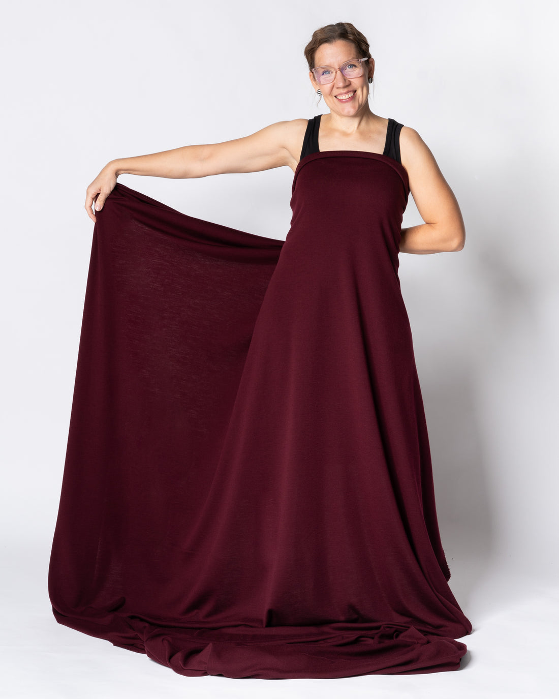 Merino wool, burgundy