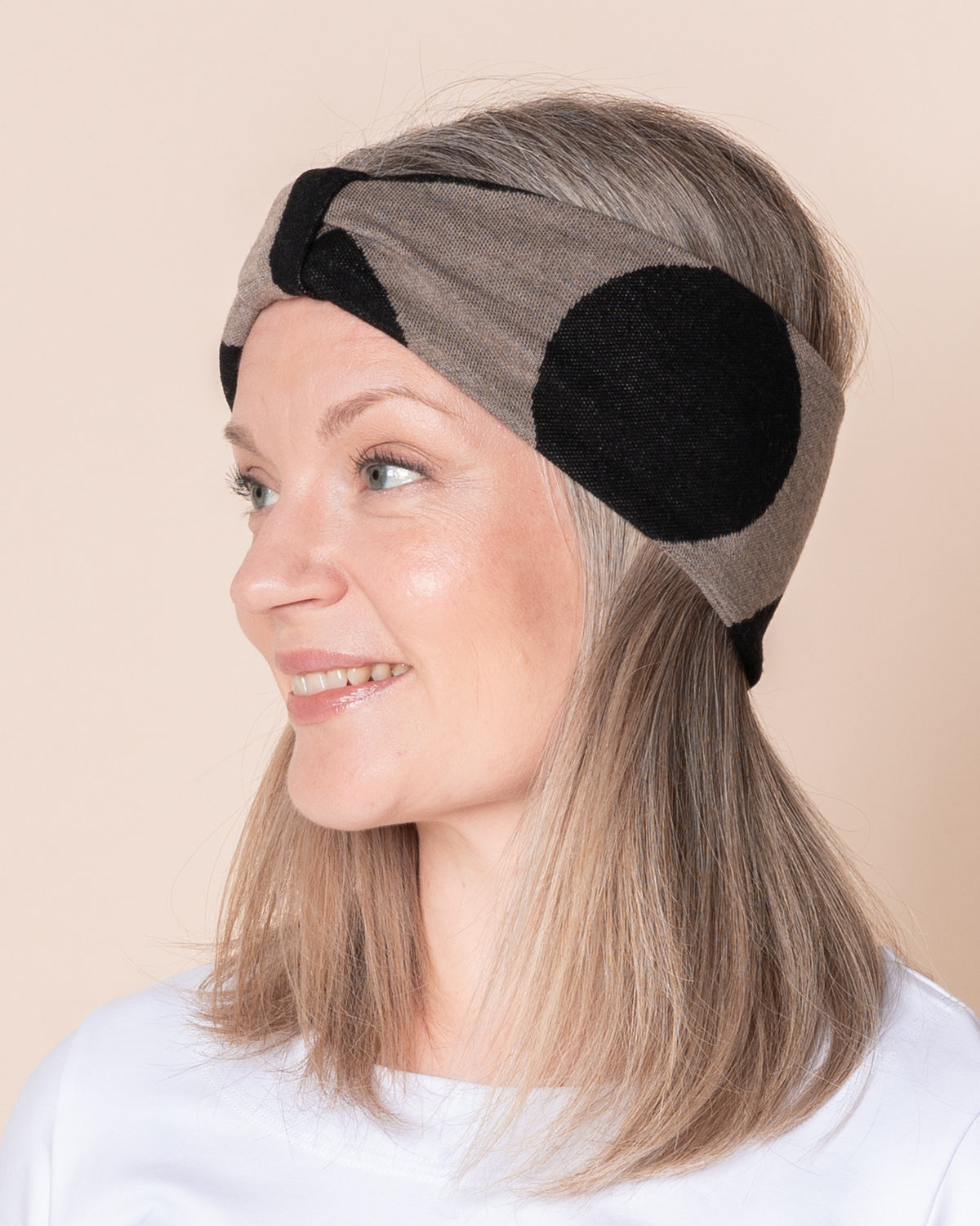 BOW headband, Kaunotar - hazelnut/black