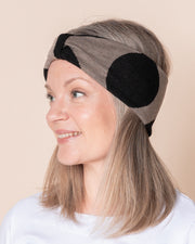 BOW headband, Kaunotar - hazelnut/black
