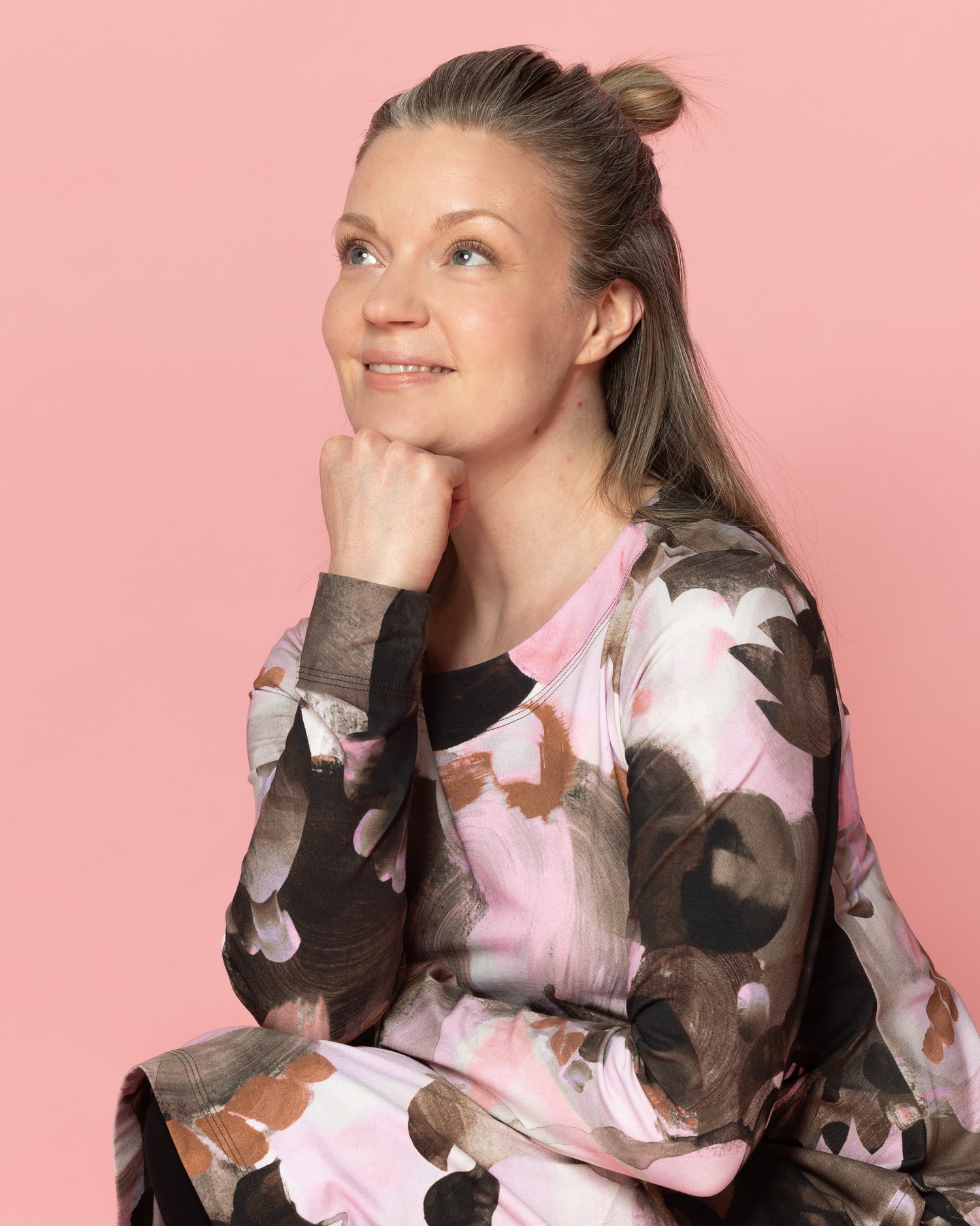 DRESS tunic, Hehku - light pink/brown