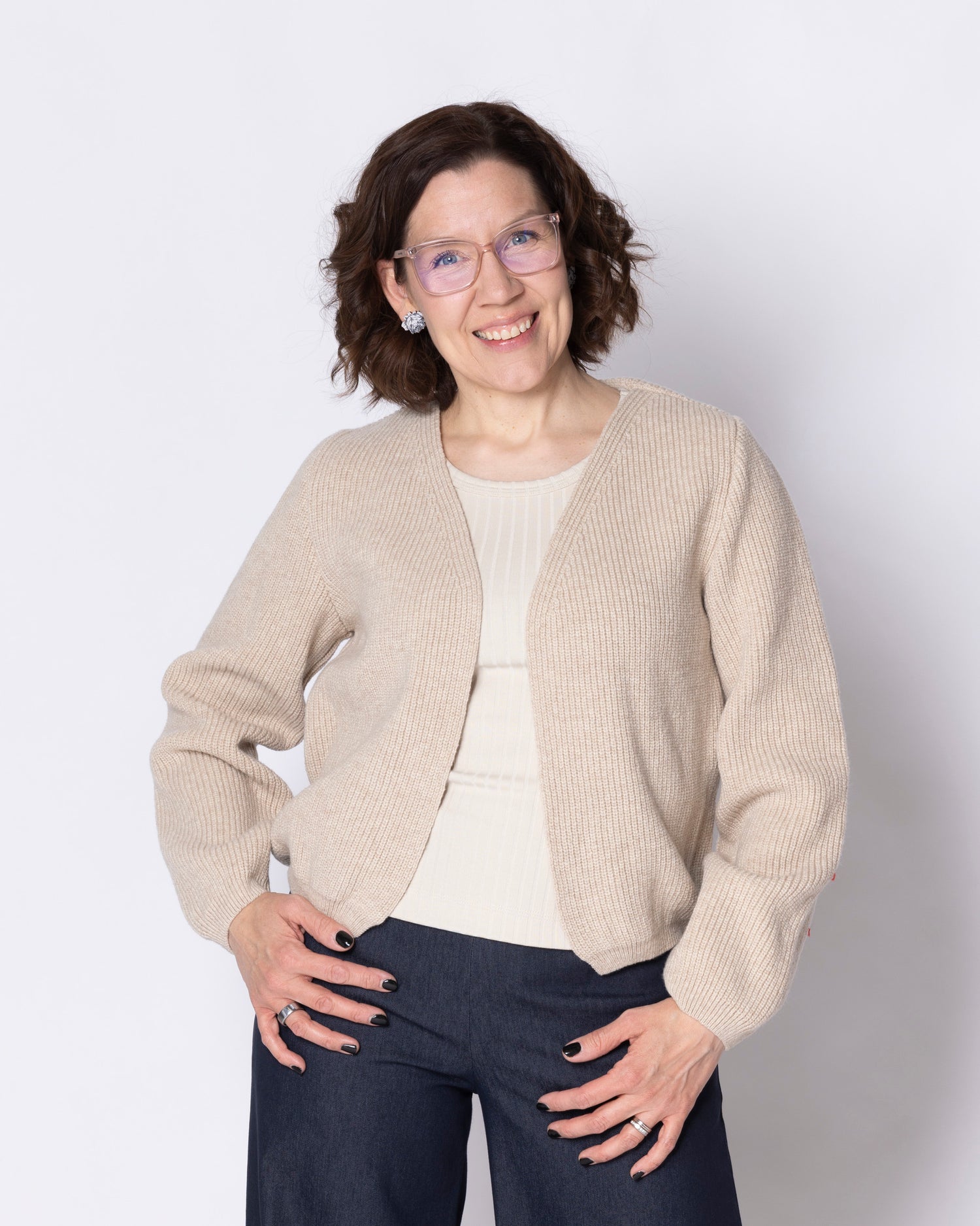 NEULE cardigan - merino, light sand