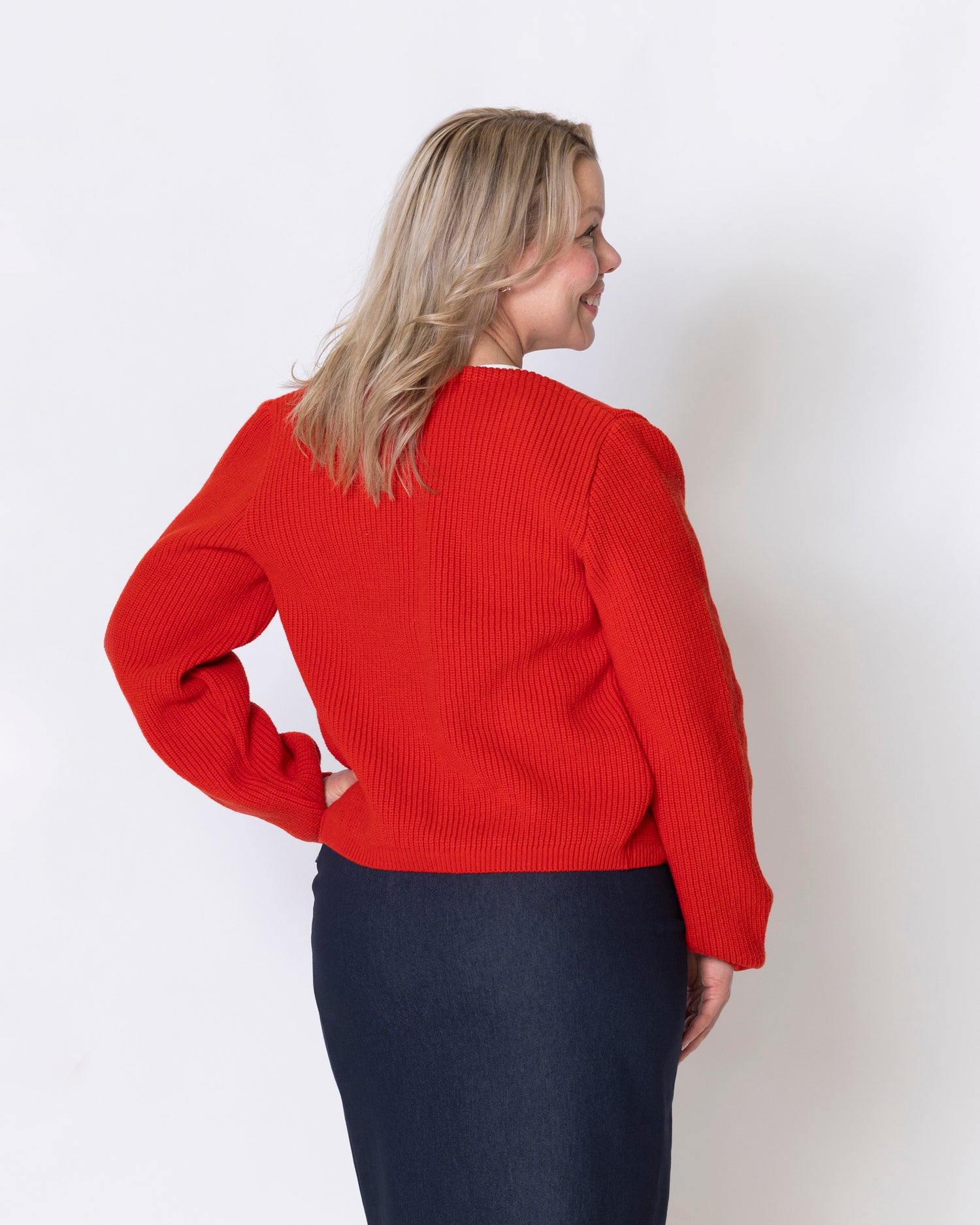 NEULE cardigan - merino, red