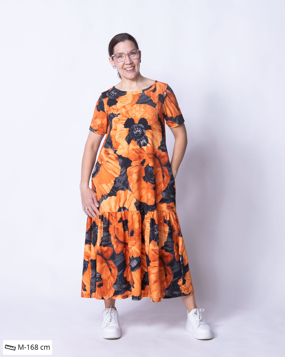 FRILLA dress, Tuulenkukka - orange