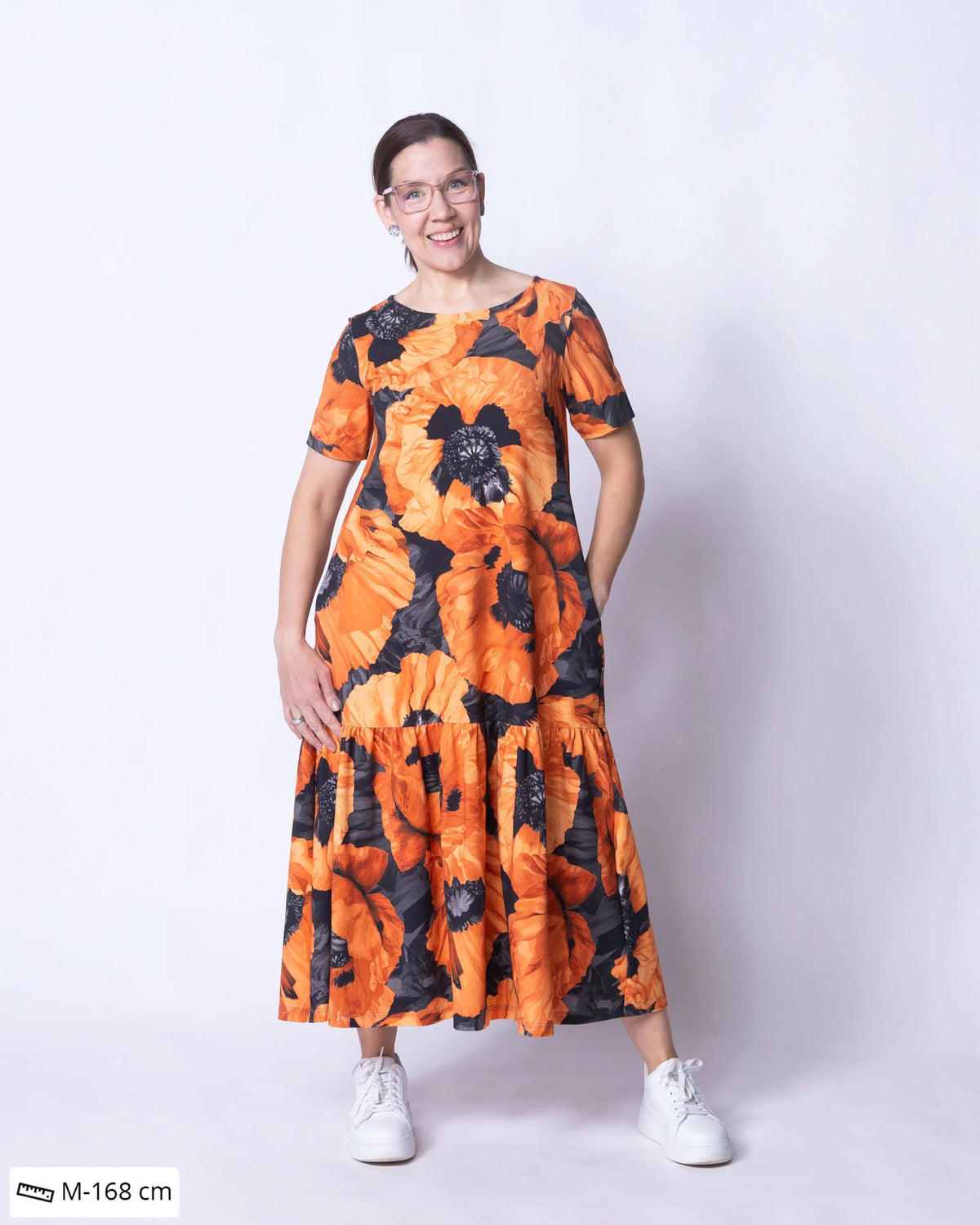 FRILLA dress, Tuulenkukka - orange