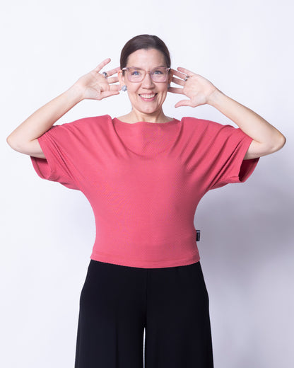 HELMI t-shirt, deep coral