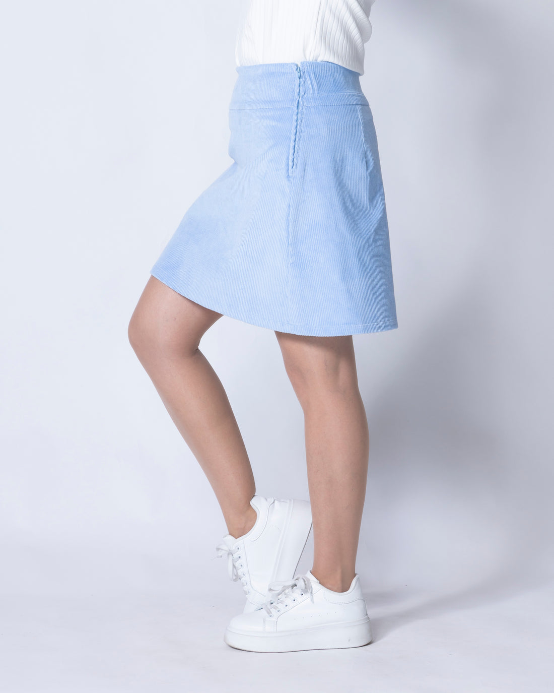 CORDUROY skirt, light blue