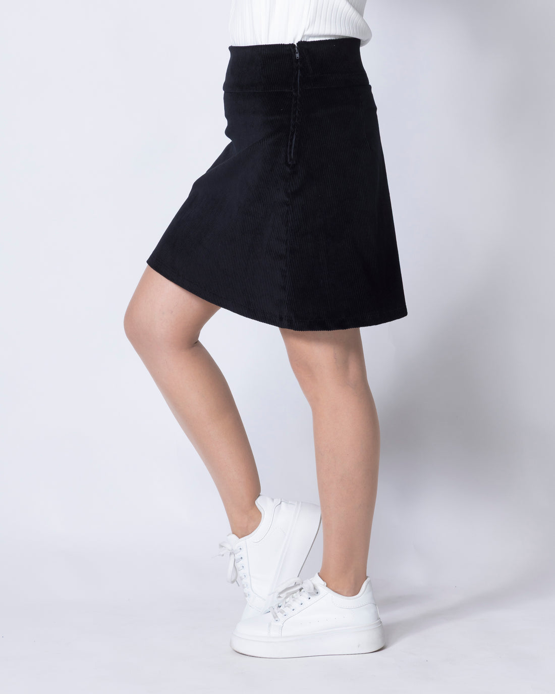 CORDUROY skirt, black