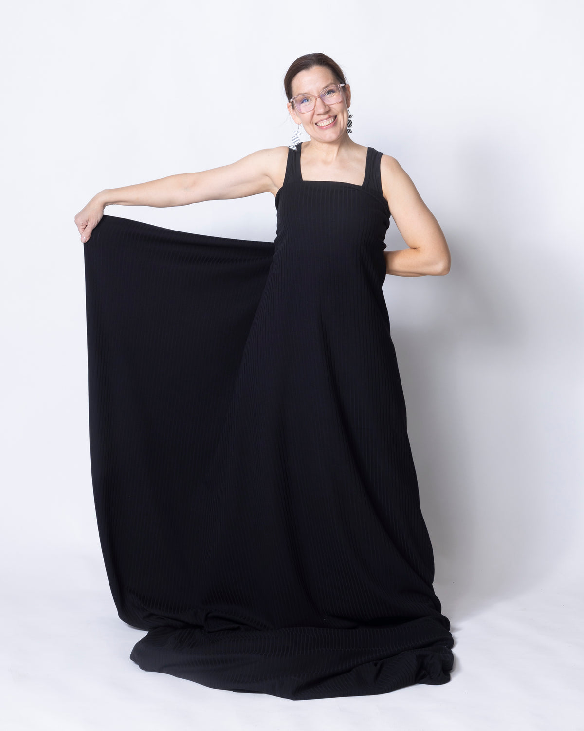 Rib knit, black