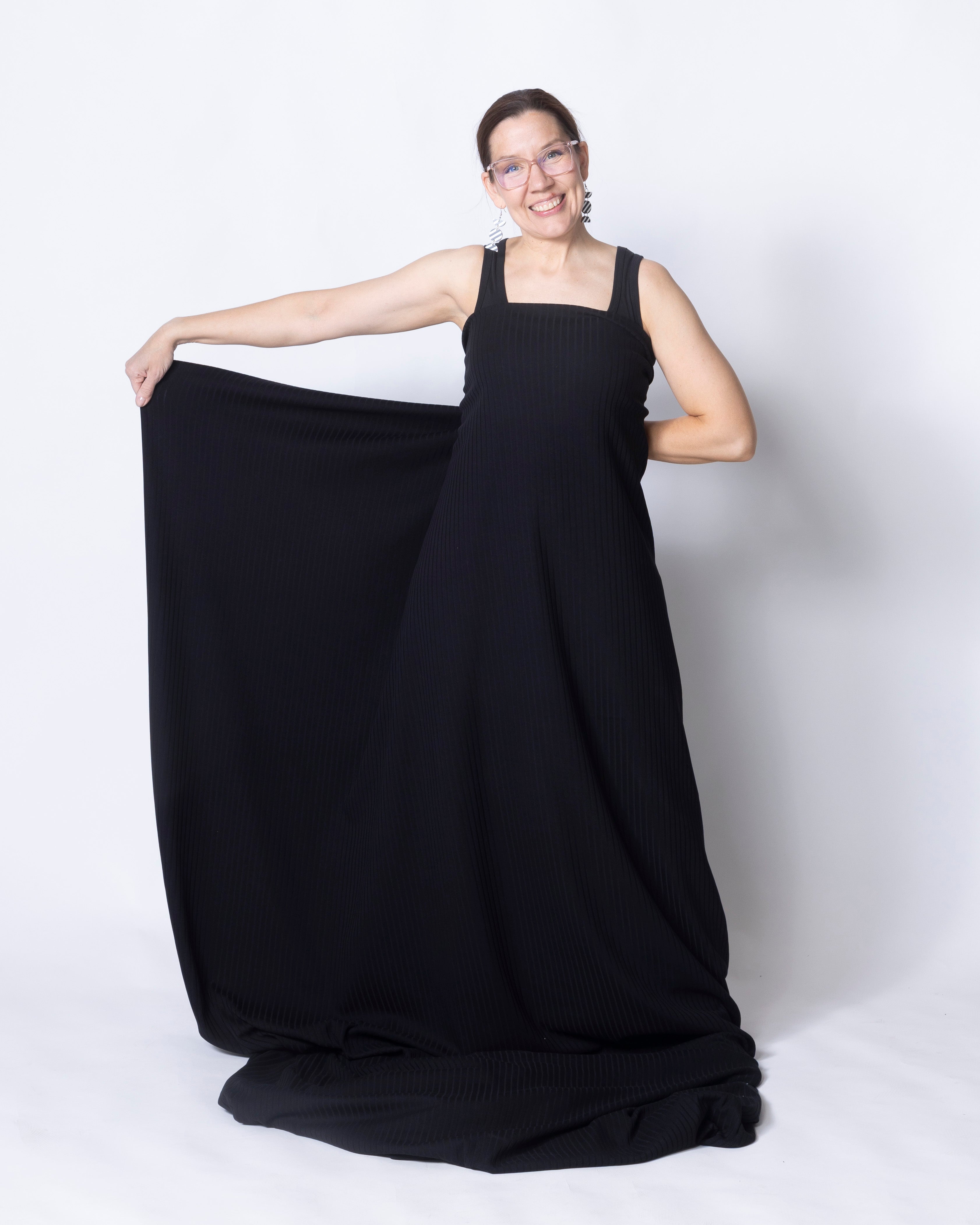 Rib knit, black