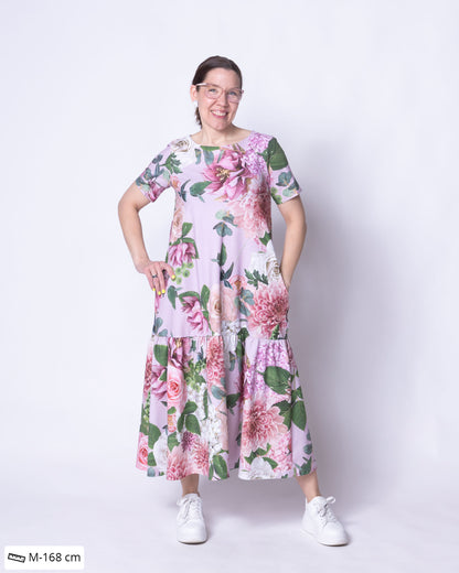 WHOOPS! FRILLA dress, Kukkakimppu - light lavender - S