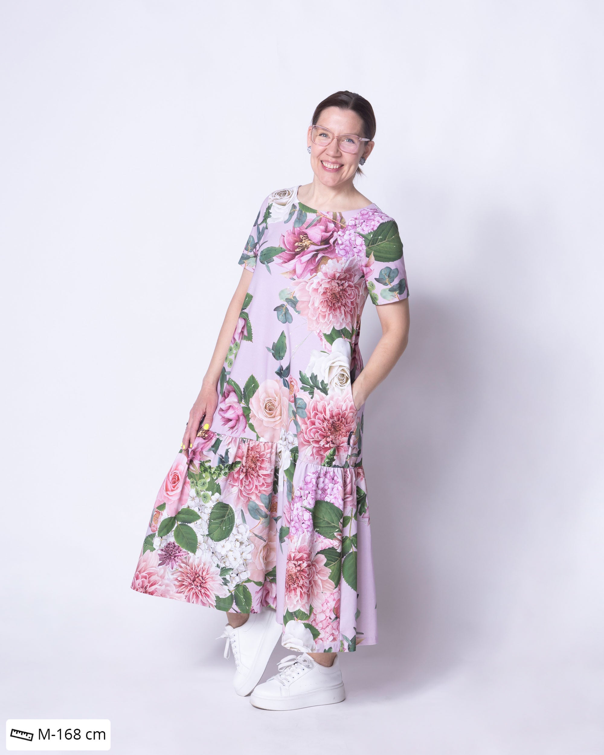 WHOOPS! FRILLA dress, Kukkakimppu - light lavender - S