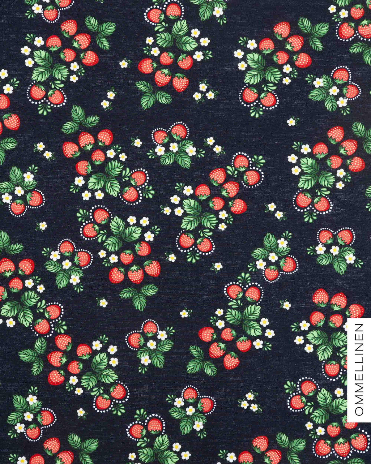 Jersey - PRE-CUT, Babushka mansikka - black